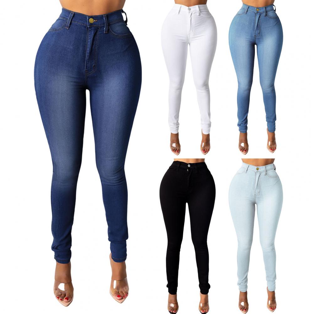 Skinny Jeans High Waist Women's Skinny Fit Denim Jeans with Zipper Fly Pockets Streetwear Fashion for A Stylish Look Denim