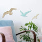 3 Pieces Wooden Seagull Wall Decor Theme Art Beach Themed Home Decoration for Dorm Indoor/Outdoor Background Hallway