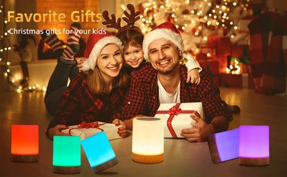 16 Colors Smart Touch Bedside Table Lamp RGB USB Rechargeable Night Light Desk Lamp Bedroom Decoration Gift Dining Table Light