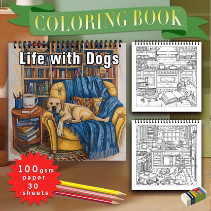 Stress Reduction Colouring Book 30 Sheets, 8.3x 8.3 inch 100gsm Thick Paper, Spiral Bound, Halloween and many other holiday gift