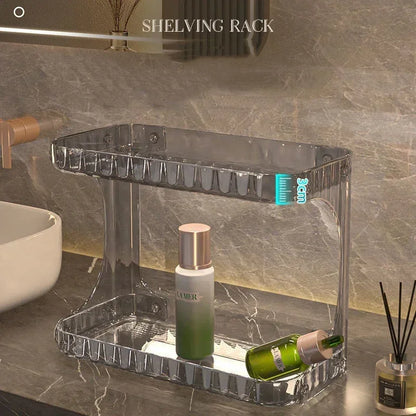 Bathroom Storage Rack Toilet Double Layer Cosmetics Storage Box Washstand Organizer Desktop Skincare Storage Rack Display Stand