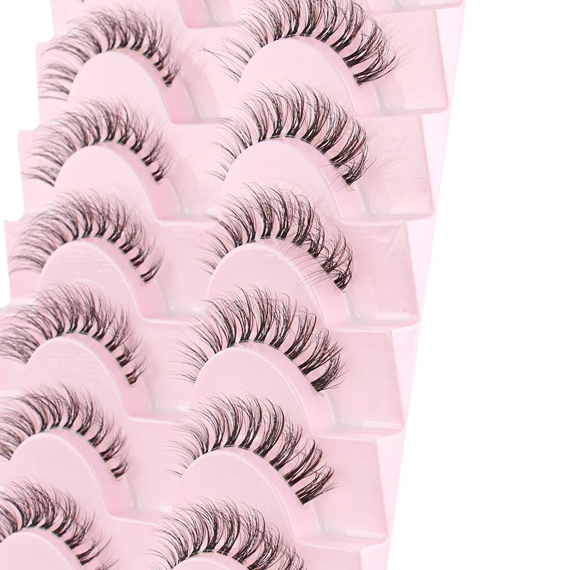 Fake Eyelashes 3/10 Pairs Natural Long 3D Mink Lashes Curly Eyelash Extension Makeup faux Cils Handmade False Lashes maquiagem