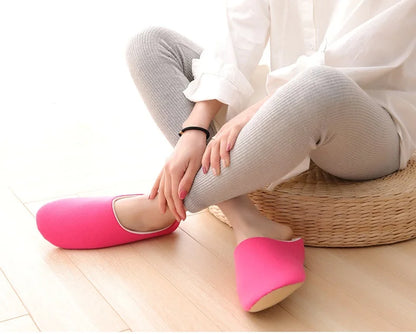 Home Slippers For Women Men Soft House Winter Indoor Light Comfort Floor Shoes Female Male Silence Slides Bedroom Japanese Style