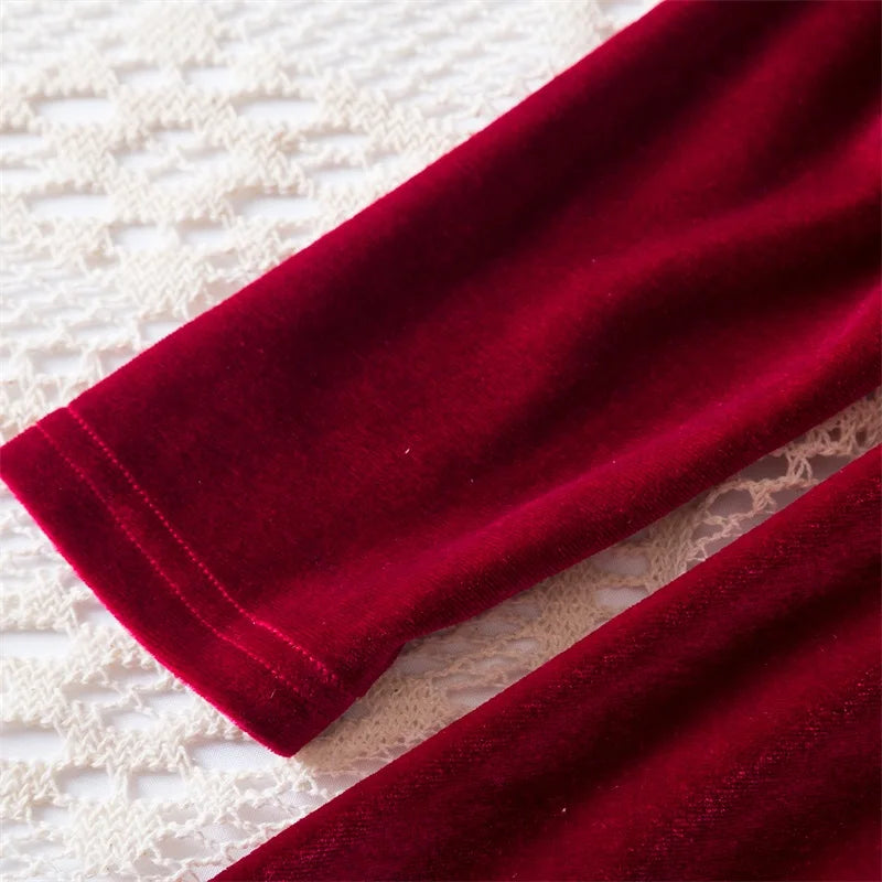 Elegant New Girl Embroidery Flower Girl Dresses for Wedding Autumn Winter Long Sleeve Princess Birthday Party Clothing 3-8Yrs