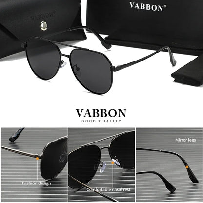 Polarized Sunglasses For Men Large Metal Frame Sun Protection And UV Protection Sunglasses Aviator Sunglasses Frog Mirro 9542