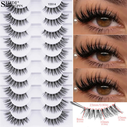 Fake Eyelashes 3/10 Pairs Natural Long 3D Mink Lashes Curly Eyelash Extension Makeup faux Cils Handmade False Lashes maquiagem