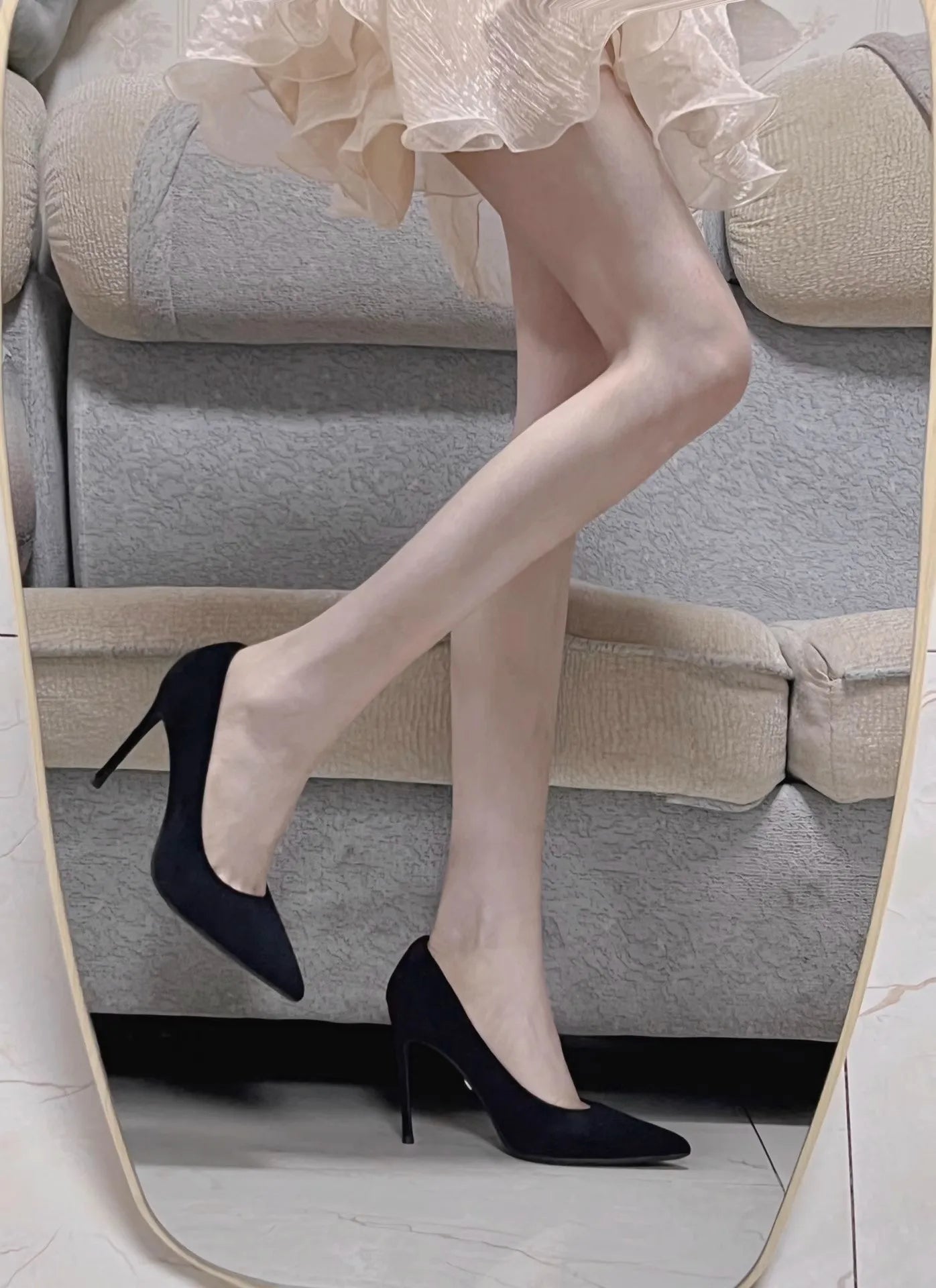 Women Shoes 2023 New Women Pumps Suede High Heels Shoes Fashion Office Shoes Stiletto Party Female Comfort Women Heels