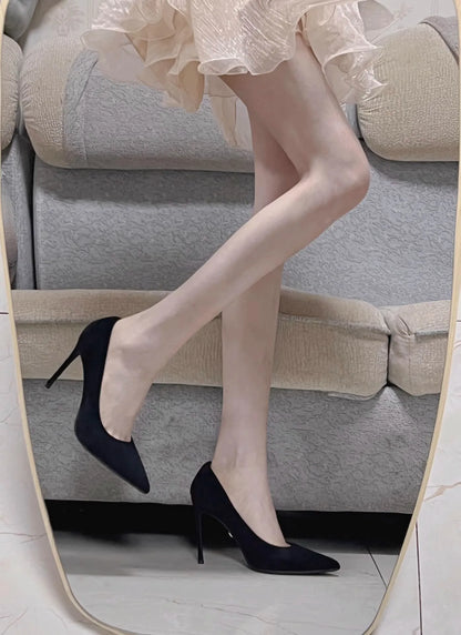 Women Shoes 2023 New Women Pumps Suede High Heels Shoes Fashion Office Shoes Stiletto Party Female Comfort Women Heels