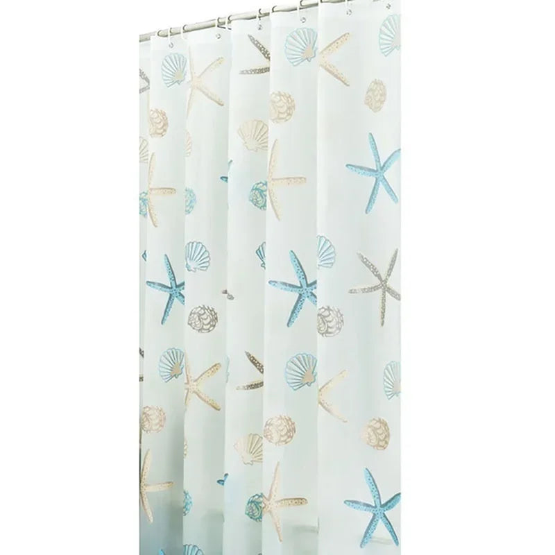 180*200cm Bathroom Curtain Waterproof Shower Curtain with 12 Curtain Hooks and Rings Shower Curtain Set