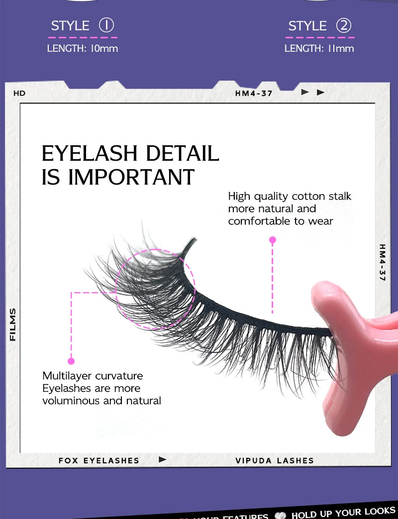 2 Style 20 Pairs Eyelash 3D Natural Mink False Eyelashes Makeup Fake Eye Lashes Faux Cilios Make Up Beauty Tools Wholesale