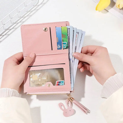 Women's Wallet PU Leather Women's Wallet Made of Leather Women Purses Card Holder Foldable Portable Lady Coin Purses