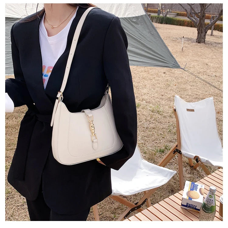 Top Quality Luxury Brand Purses and Handbags Designer Leather Shoulder Crossbody Bags for Women Dual Straps Underarm Sac A Main