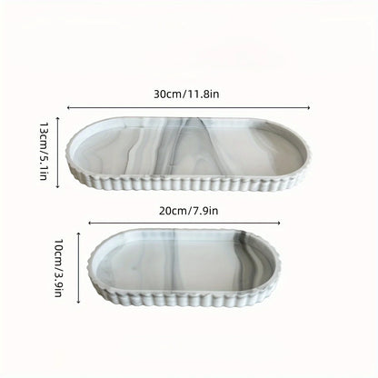 Bathroom Vanity Storage Tray Countertop Soap Scented Candles Small Plants Tray Dressing Table for Kitchen Sink Organization