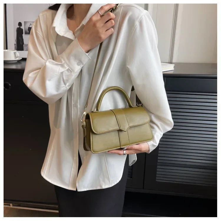 Pu Leather Shoulder Bag for Women Handbag  Fashion Crossbody Bags Vintage Underarm Bag Square Satchel Сумка Женская 2025 Тренд