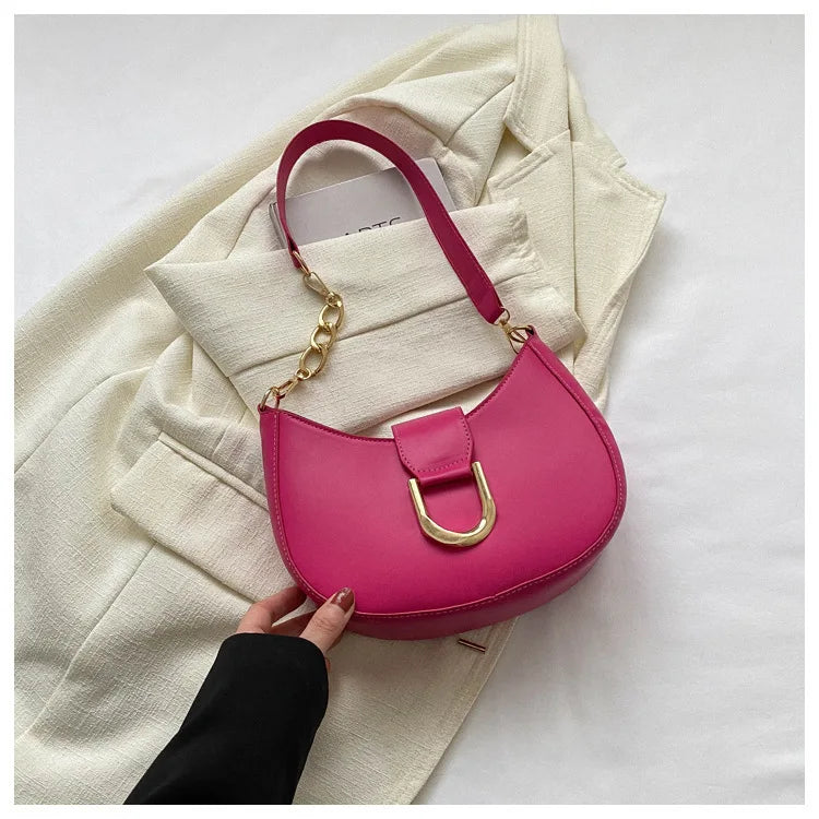 Trendy Pu Leather Shoulder Bag for Women Stylish Underarm Purse with Zipper Closure, Elegant Design Perfect for Everyday Use