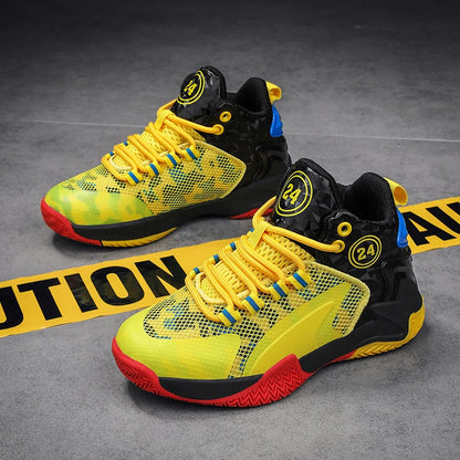 Kids Basketball Shoes Boys Sneakers Non-slip Child Trainer Basket Shoes Outdoor Leather Children Sport Shoes