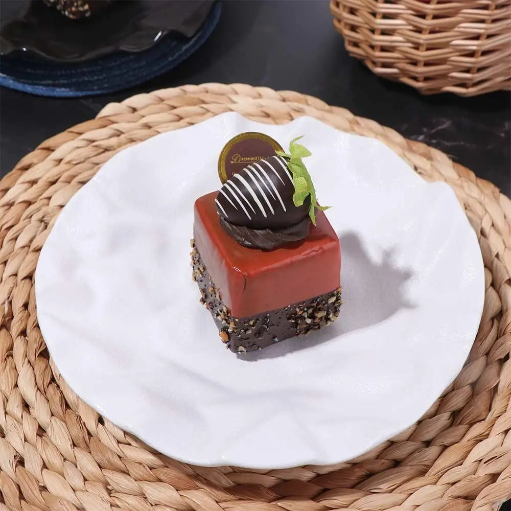 Kitchen Organizer Ceramic Western Cuisine Plate Reusable Multi-Function Storage Dish Creative Dessert Tray Fruit