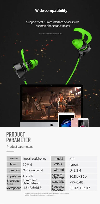 2024 Headset Gamer Headphones Wired Earphone Gaming Earbuds With Mic For Pubg PS4 CSGO Casque Phone Tablet Laptop Universal Game