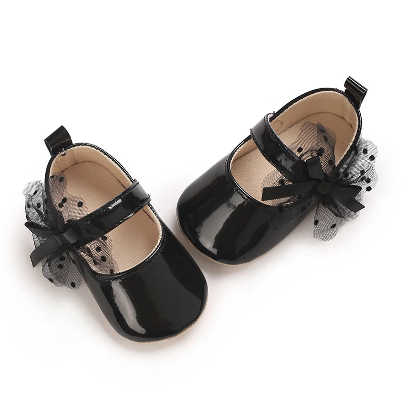 Black British Retro Princess Shoes For Spring And Autumn 0-18 Months Baby Shoes With Soft Soles And Non Slip Baby Walking Shoes