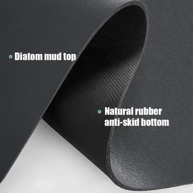 Bathroom Rugs Soft Diatomaceous Earth Floor Mat Super Absorbent Toilet Carpet Door Foot Mats Bath Non-slip Rubber Shower Rug Pad