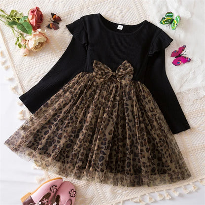 Elegant New Girl Embroidery Flower Girl Dresses for Wedding Autumn Winter Long Sleeve Princess Birthday Party Clothing 3-8Yrs