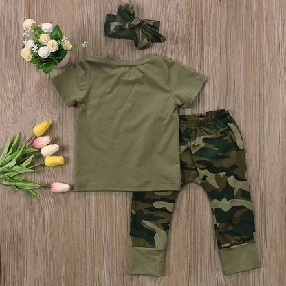 Newborn Baby Boy Clothes Camouflage Print Toddler Girl Clothes T-shirt Harem Pant 2Pcs Boys Set Children Infant Outfit A255