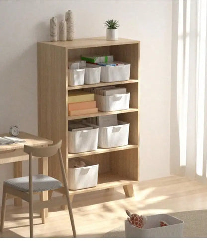 WORTHBUY Bathroom Storage Box Makeup Organizer Plastic Desktop Cosmetics Organizer Multifunctional Toiletries Storage Basket