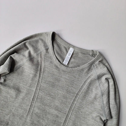 Yoga Clothes for Women, Sports Tops, Round Neck,, Seamless, Slim, Running Shirt Fitness Workout Long Sleeves Gym T shirt, Winter