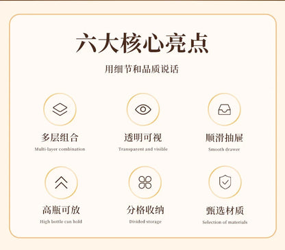 Bathroom Storage Boxes Transparent  Cosmetics Dormitory Accessories Organizer Modern Style Convenient Organization Home