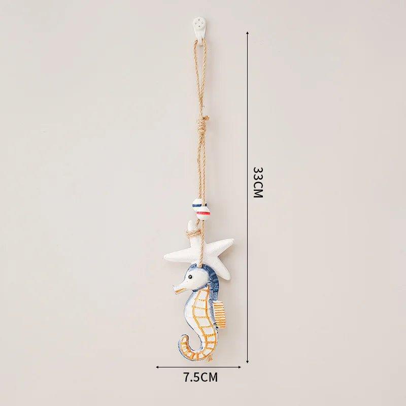 Seahorse/Fish/Star for Nautical Home Decoration Wall Hanging Ornament Statue Beach Theme Decor
