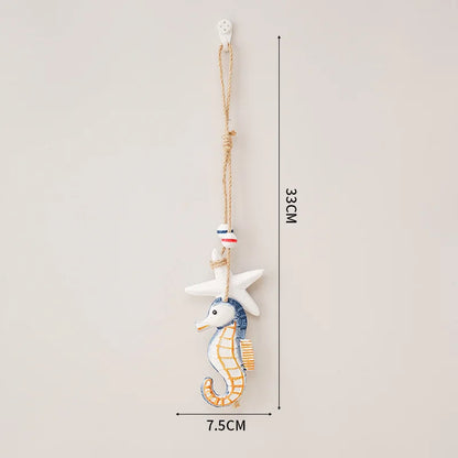 Seahorse/Fish/Star for Nautical Home Decoration Wall Hanging Ornament Statue Beach Theme Decor