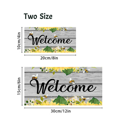 Rustic Welcome Wall Hanging Decor Wood Art Plaques Sign Door Sign for Home Living Room Front Door Decor