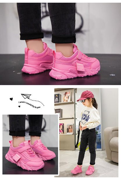 Kids Sports Shoes Children Casual Running Shoes for Boys Girls Air Mesh Breathable Fashion Sneakers Spring Summer Anti-skid Soft