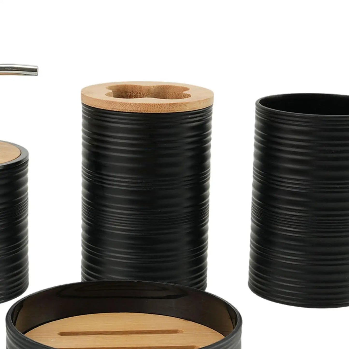 4 Pieces Bathroom Accessories Decorative Soap Dispenser Mouthwash Cup Bath Accessory Complete Set for Countertop Bathroom Vanity