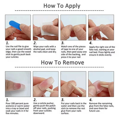 24Pcs Almond French Fake Nails with Purple Gradient Blending Press on False Nails Full Cover Artificial Wearable Manicure Tools