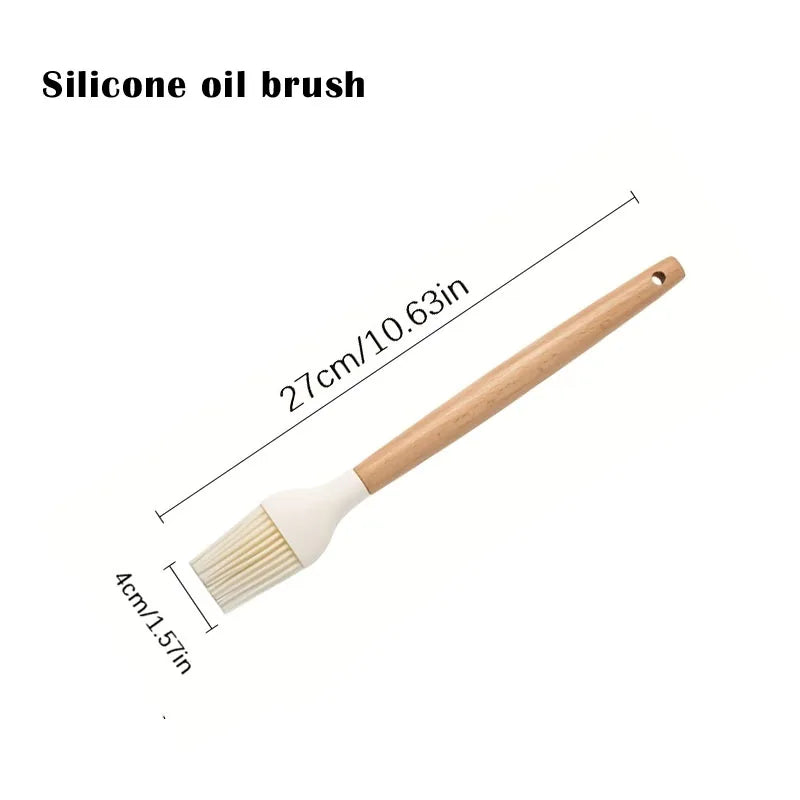 5PCS Kitchen Essentials Advanced Silicone Kitchenware Set with Spatula, Spoon, and Oil Scraper Cooking Utensils Appliances