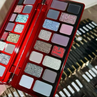 16Color Eyeshadow Glitter Chamelon Matte Pearlescent Eye Shadow Makeup Palette Sequins Green Pink Sparkling Halloween Eye Makeup