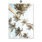 Wall Art Canvas Painting Nordic Palm Tree Sea Beach Flower Bird Seascape Posters and Prints Wall Pictures for Living Room Decor
