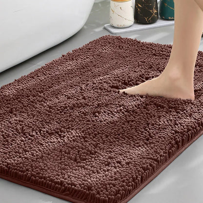 Bathroom mat chenille absorbent carpet bathroom bathtub room living room door bathroom absorbent pad