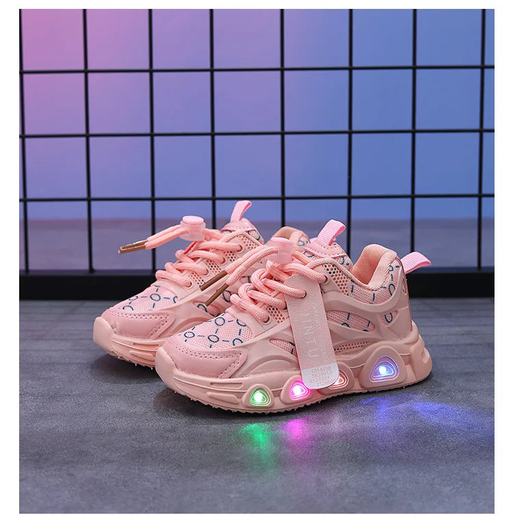 Kids Sneakers 2025 Spring New Girl Sneakers1-6years Old Casual LED Kid Shoes Fashion Girls' Shoes Designer Shoes Tenis De Mujer
