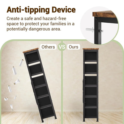 Dresser for Bedroom with 16 Drawer, Dressers & Chests of Drawers, Tall Dresser for Bedroom, Dresser Organizer with Fabric Bins