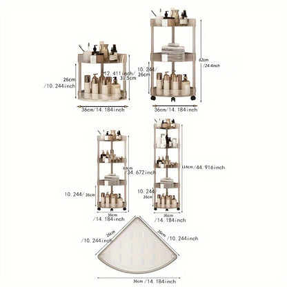 Shelf Trolley Bathroom Organizer Shelves Kitchen Home Large Capacity Storage Rack Acryl Cart Corner Cosmetic