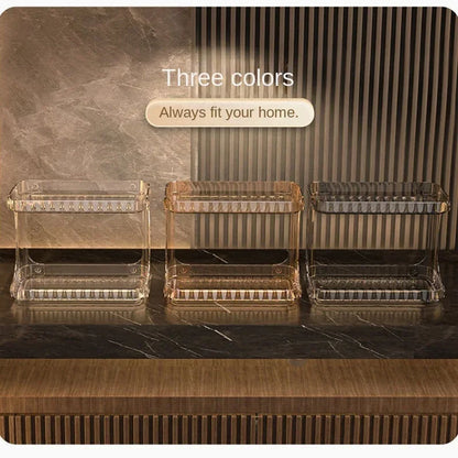 Bathroom Storage Rack Toilet Double Layer Cosmetics Storage Box Washstand Organizer Desktop Skincare Storage Rack Display Stand