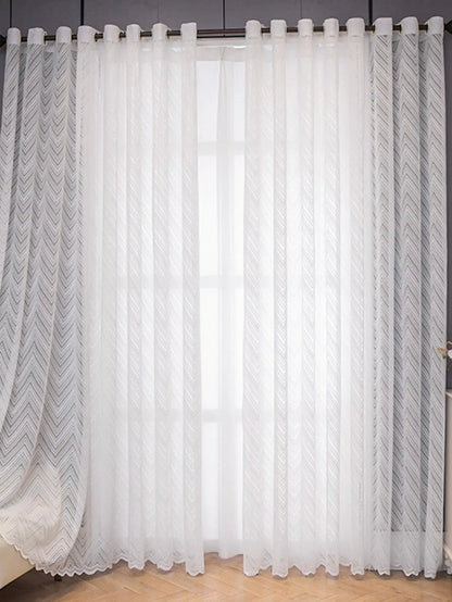 Living Room Bedroom Balcony White Versatile Gauze Curtain 1PC Curtains