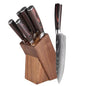 Kitchen Knife 6PCS Set Stainless Steel ,Includes Chef's Knife, Bread , Boning Knife, Fruit Knife, with Solid Wood Knife Holder