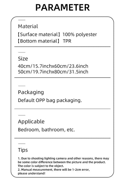 Bathroom mat chenille absorbent carpet bathroom bathtub room living room door bathroom absorbent pad