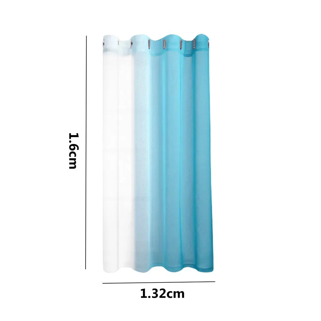 Blackout Curtains for Bedroom Faux Grommet Light Filtering Semi Sheer Gradient Window Curtain for Living Room Heat Blocking