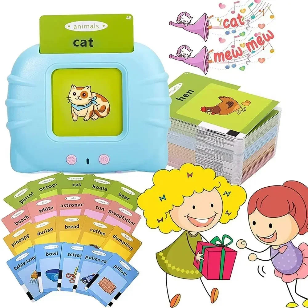 Kids Learn English Toys Early Intelligent Education Audio Electronic Book Flash Card Reading Machine For Toddlers Reading Gadget