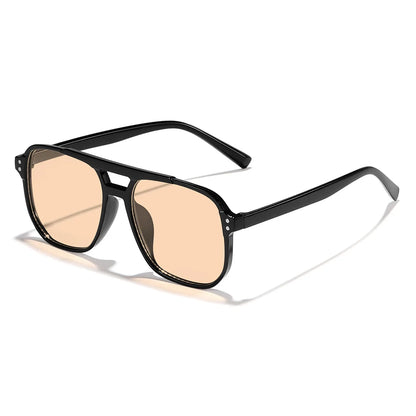 Double Bridge Aviator Sunglasses for Women Men Casual Fashion Anti Glare Sun Shades for Driving Beach Travel Fashion Eyewear