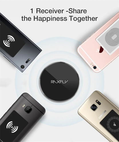 Wireless Charger Receiver Support Type C/Micro USB/Lightning Fast Wireless Charging Adapter For iPhone 5 Android Wireless Charge